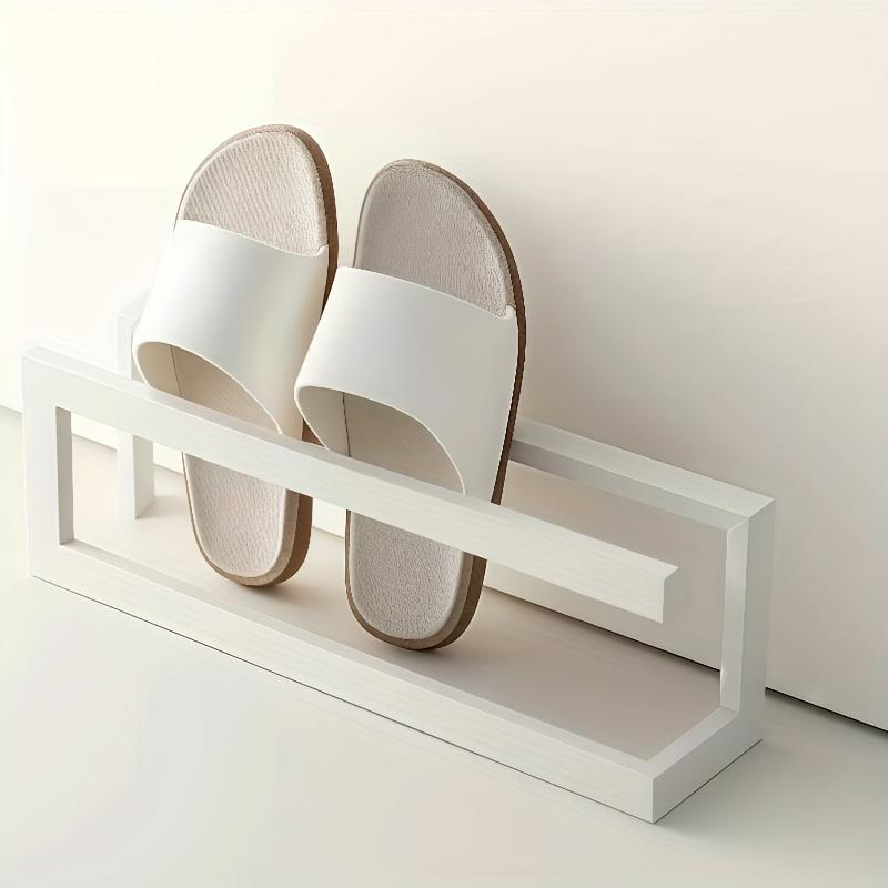 1 шт Современная металлическая двухъярусная обувница компактная конструкция не требует питания простая сборка органайзер для хранения обуви для прихожей спальни гостиной белый 3098₽