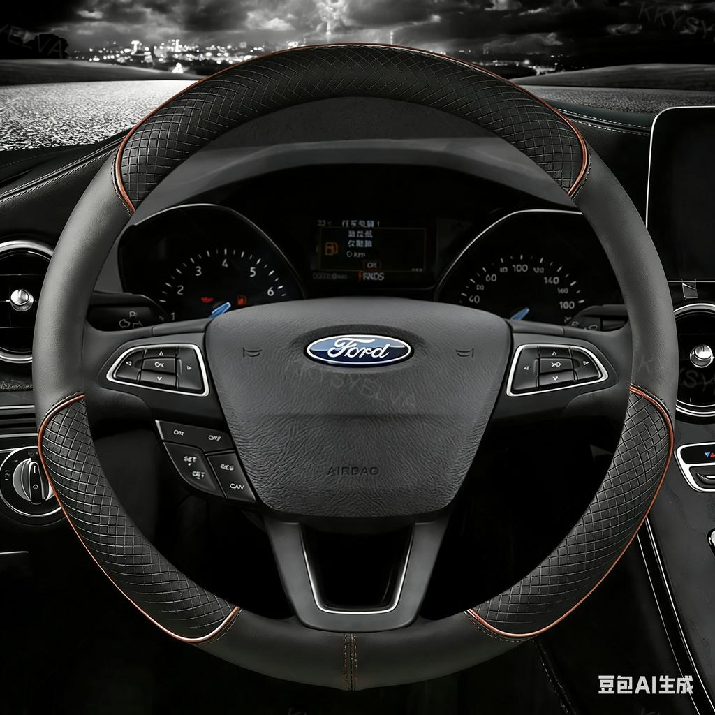 lcqg2 Car Steering Wheel Cover For Ford Fiesta 2000-2020 MK7 4 5 6 Leather Anti-slip Auto Accessories