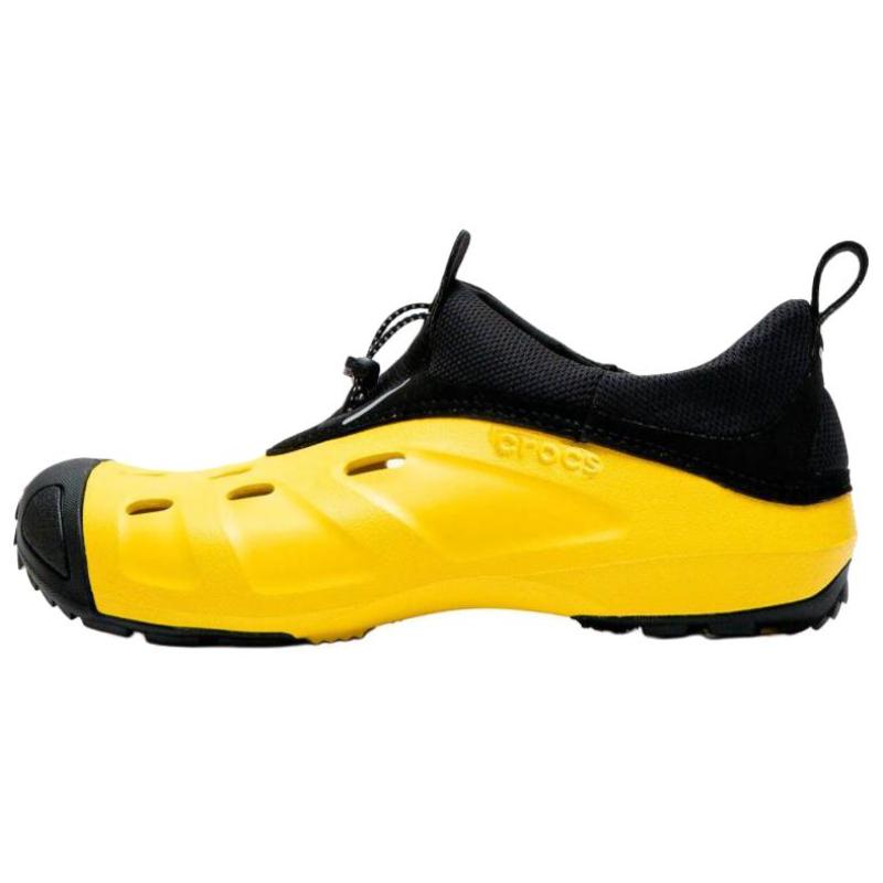 Crocs QUICK TRAIL Stylish and Comfortable Low-Top Lifestyle Casual Shoes Unisex Black and Yellow