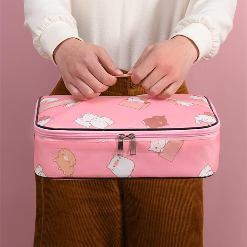 High Capacity Portable Thermal Lunch Bag Waterproof Oxford Cloth Picnic Insulated Bento Box Cooler Bags Food Storage Container