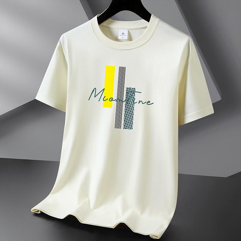 

Teenager Summer Loose Short Sleeve O NeckPrinted Pullover Brathable Cotton T-shirt 6XL