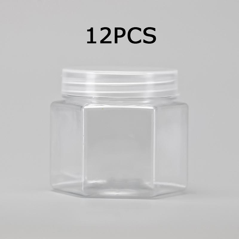 WTEMPO DIY Empty Plastic Decorative Jars with Lids Beads/Headbands/Buttons/Keyrings Containers Handicrafts Storage Jars Clear Wide Mouth Package Jars