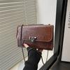 New retro chain bag casual popular solid color summer high-grade texture shoulder crossbody small square bag
