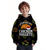 3D Digital Print Hooded Sweatshirt for Boys - Black Casual Pullover, Perfect Gift, Fun Kids Fashion, Easy-Care Children's Wear