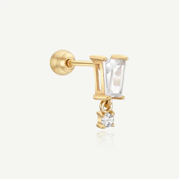 14k Tapered cut drop piercing (single)