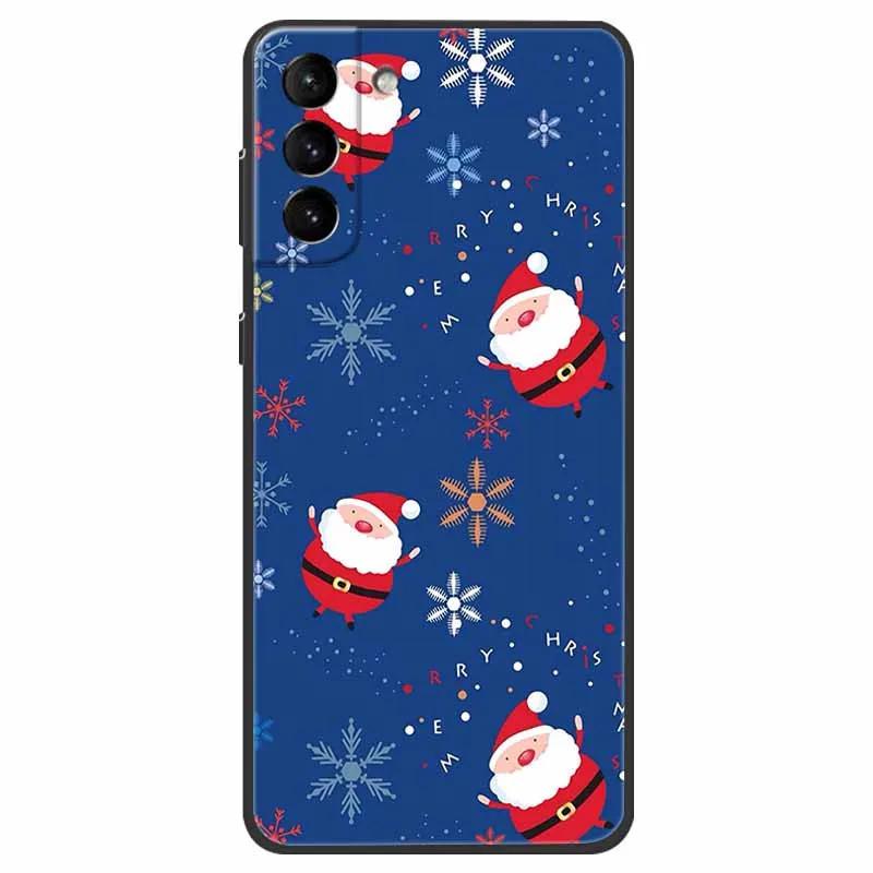 Christmas Case For Samsung S21 Plus Case S21 FE Silicone Soft TPU Cover for Samsung Galaxy S21 / S21 Ultra FE + 5G Case New Year