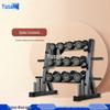 Yushu 120kg Rubber Coated Dumbbell Set with Rack