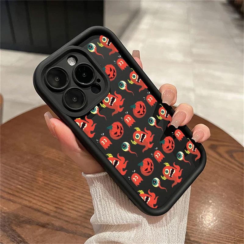 Phone Case for iPhone 16 Cases iPhone 15 14 13 12 Mini 11 Pro Max 16 Plus X XS 15Pro Shockproof Back Cover Happy Halloween Ghost