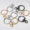 30 Pieces Round Shape Carabiner Key Ring Key Ring, BetterJonny Inner Diameter 23mm Zinc Alloy Spring Clasp Metal Fittings Diameter Hook with Rotating