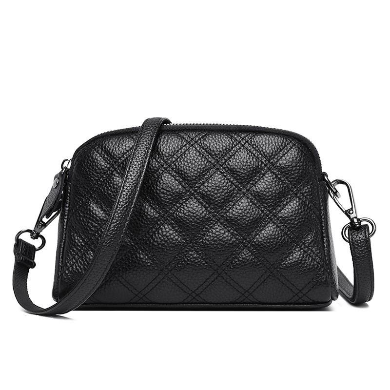 

Fashionable One-shoulder Women s Bag 2024 New Style Diamond-grid Small Cross-body one size чорний