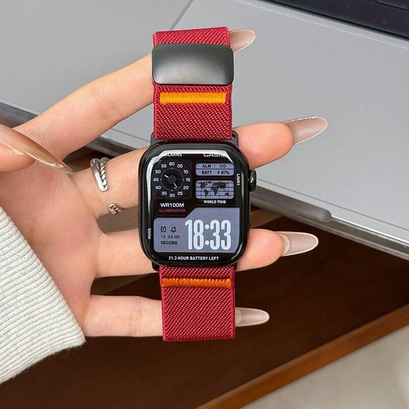 Cinturino E-Buckle Compatibile per Apple Watch Serie 6, 7, 8, 9, 10, 11 e ULTRA