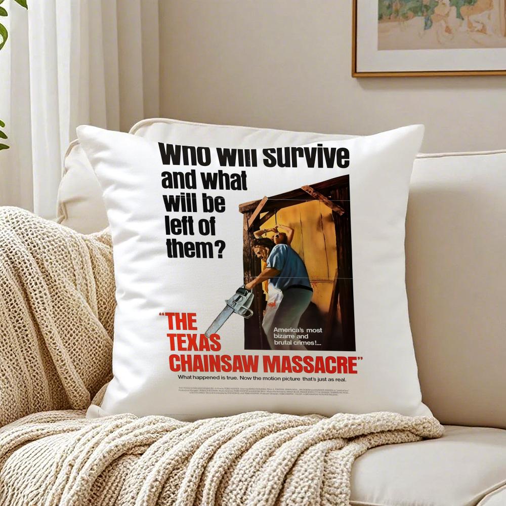 Movie Horror The TTexas Chain Saw MMassacre Cushion Cover Pillowcase Antidustmite Living Room Sofa Decor Cushion Room