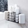 Wall Mounted Toothbrush Holder No Drill Suitable for Electric Toothbrushes & Toothbrushes, Space-Saving Toothpaste Organizer