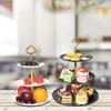 European Tray Holiday Party Three-layer Fruit Plate Dessert Candy Dish Cake Stand Self-help Display Home Table Decoration Trays