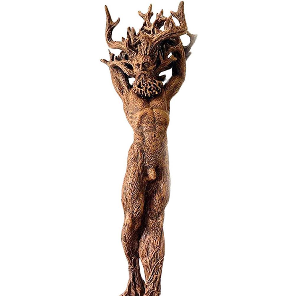 Forest Goddess Statue Resin Garden Art Green Man Tree God Ornament Wholesale Home Decor