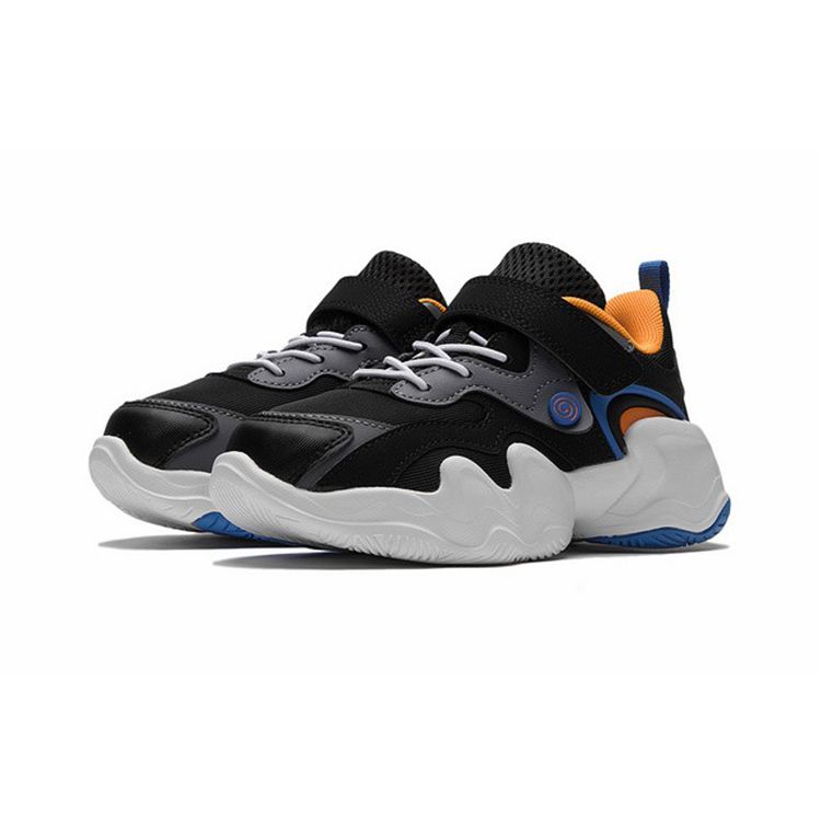LiNing EVO Transformation Low-Top Sports Casual Shoes Kids Sneakers Black Gray YKNS074-3