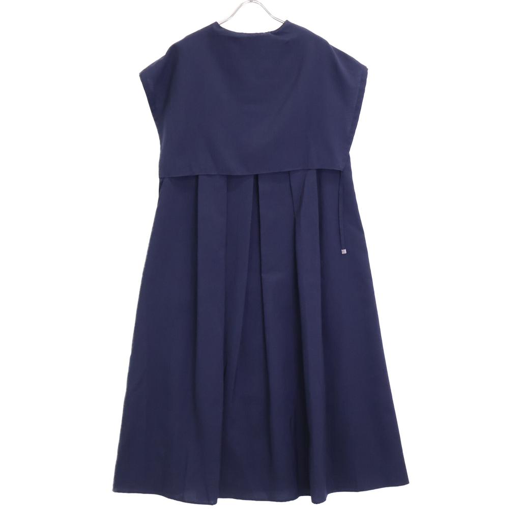 Adore Navy Dry Touch Hemp Vic Sailor Collar Dress Dress 38 NavyUsed