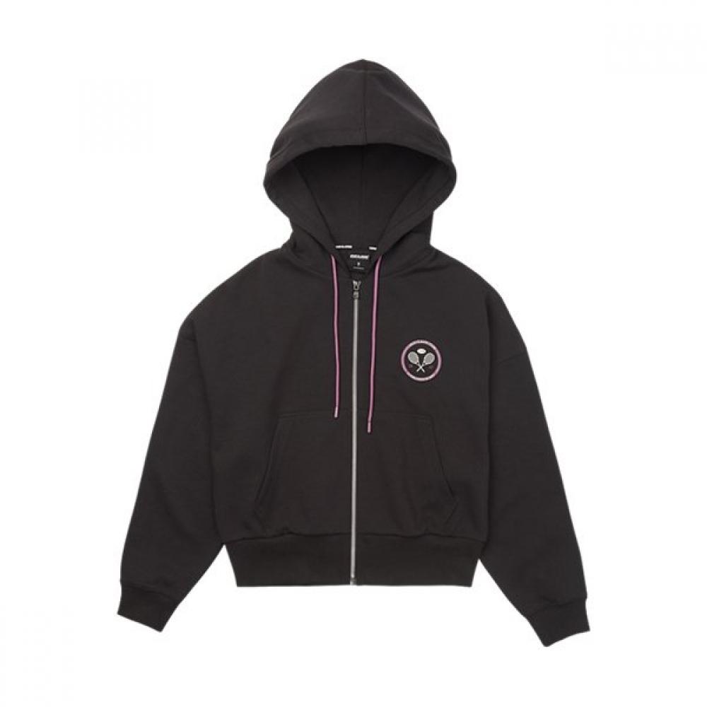 

Akiii Piping Crop Hood Zip Up 2 Color Akakfw20622700 blacks/L