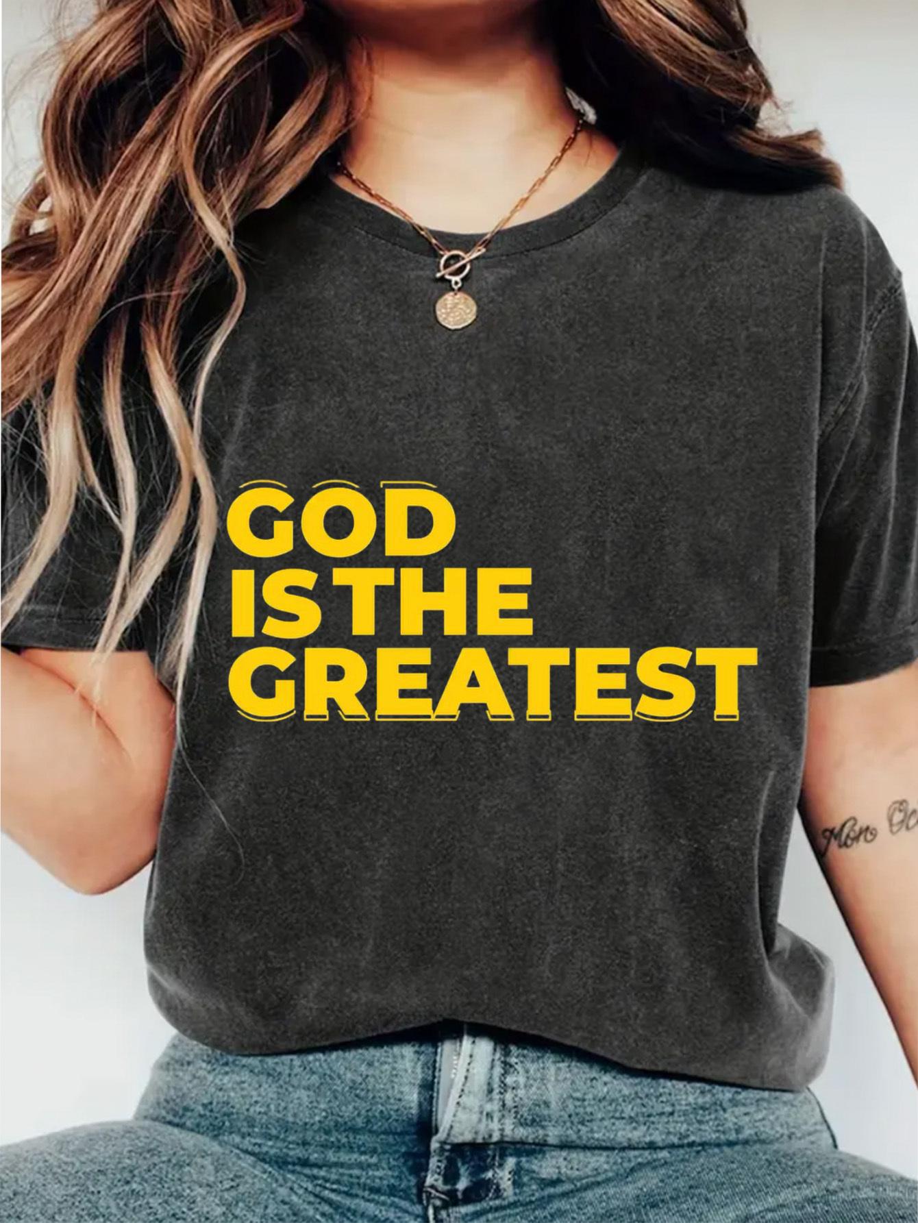 

Women S Chic Printed T-Shirt Comfortable Fashion Casual Short-Sleeved Round Neck Everyday Wear Top 4XL темно-сірий