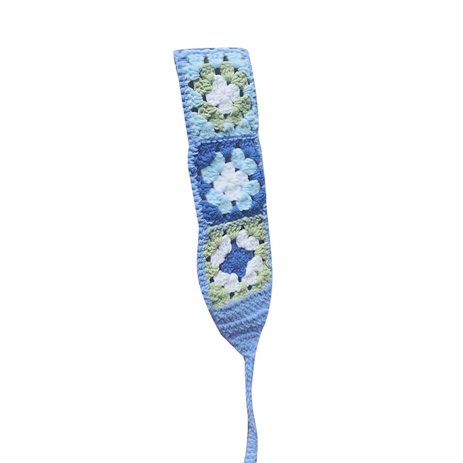 

Flower Pattern Crochet Turban Hot Girls Elastic Hair Scarf Hollow Headband for Women Fashion Photo Shoot Hair Accessory 1