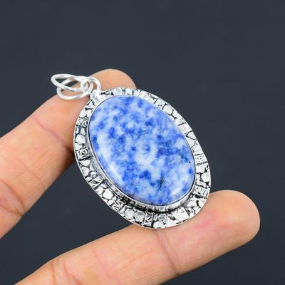 Friendship Day Sale Sterling Silver Natural Sodalite Ethnic New Pendant Jewelry