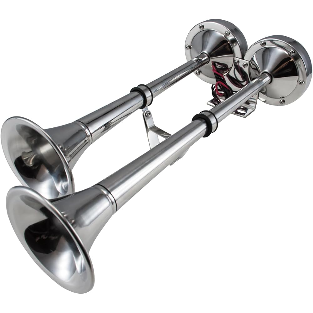 JET INOUE Electronic Double Yankee Horn 24V Stainless Steel 505854