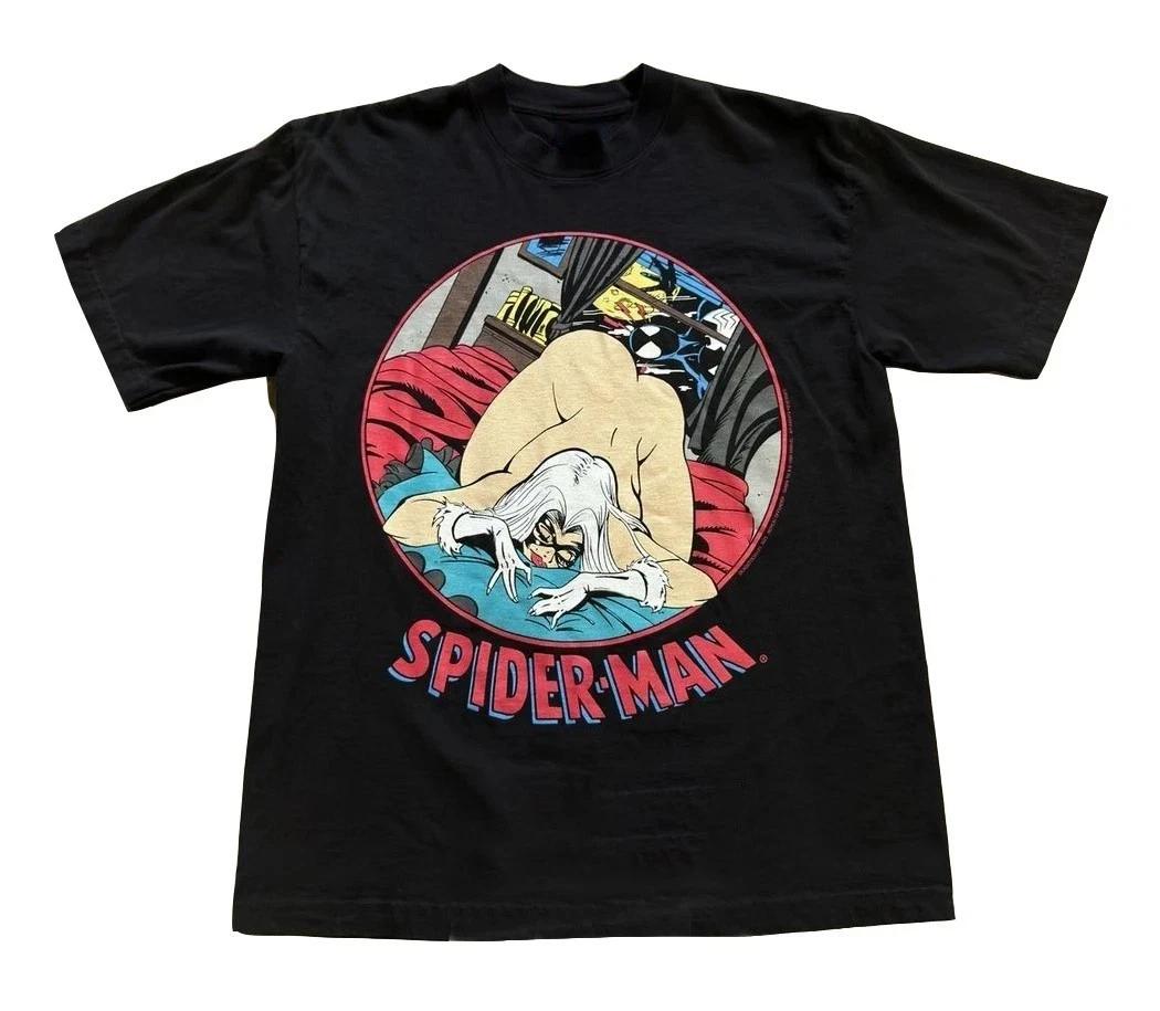 NEW Marvel Comic Spiderman Venom Black Cat Size S-4XL Shirt Reprint XXXXL