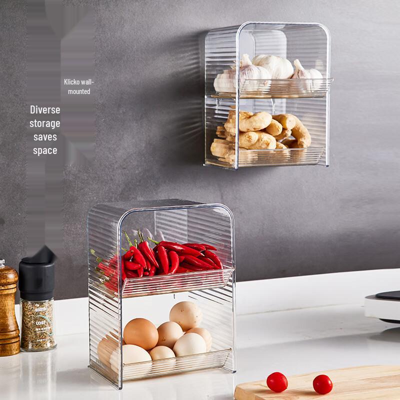Wall-Mounted Kitchen Ginger & Garlic Organizer