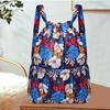 1Pc Flower Bouquet Mouth Bag Drawstring Large Capacity Backpack Women's Folding Portable Shopping Bag Outdoor Travel Backpack