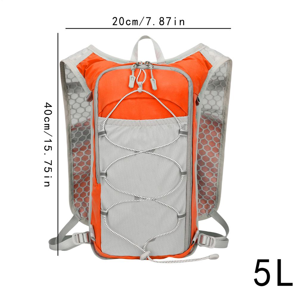 

Hydration Vest Reflective Strips Adjustable Hydration Vest Cycling Water Pack For Hiking Cycling Mountain Climbing Jogging помаранчевий