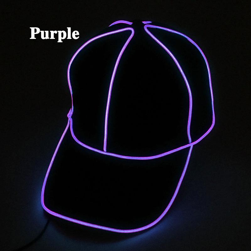 Cool Fashion Baseball Caps Luminous LED Light Cap Hat Adult Party Night Props Flashing Baseball Caps