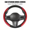 1 Pair Car Steering Wheel Covers Booster Micro Fiber Leather Auto Interior Decorative Accessories Universal Carbon Fiber Looking