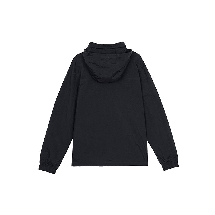 Nike Sportswear Logo Jacket With Packable Hood and Stand Collar Men Jackets Black CU4310-010