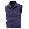 New Casual Vest Men's Loose Vest Outdoor Zipper Multi-pocket Jacket Spring and Autumn Vest Large Size Sports