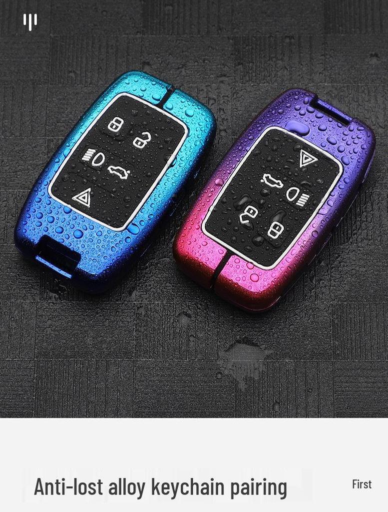 Premium Metal Protective Shell for Jaguar Key - Compatible with XFL/XEL/XJL/FPACE; High-End Men's Key Case with Buckle