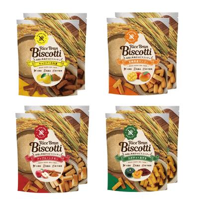 Rice Flour Cookies Gluten Free Brown Rice Sweets Additive Free Rice Bran Biscotti 40g Carob Hyuganatsu Apple Cinnamon Pumpkin Azuki Mango