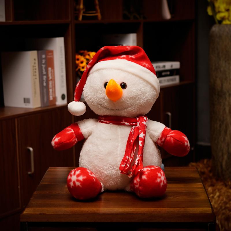 

Elk doll Christmas snowman doll plush toy Christmas gift shopping mall event venue layout 30Cm snowman (0.3kg)