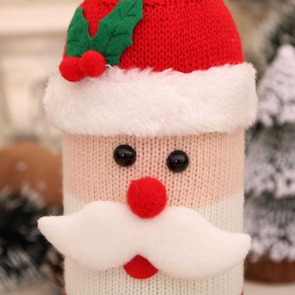Christmas Wine Bottle Set Party Dinner Table Ornaments Santa Claus Snowman Elk Wine Bottle Cover Bags For Christmas New Year Dec
