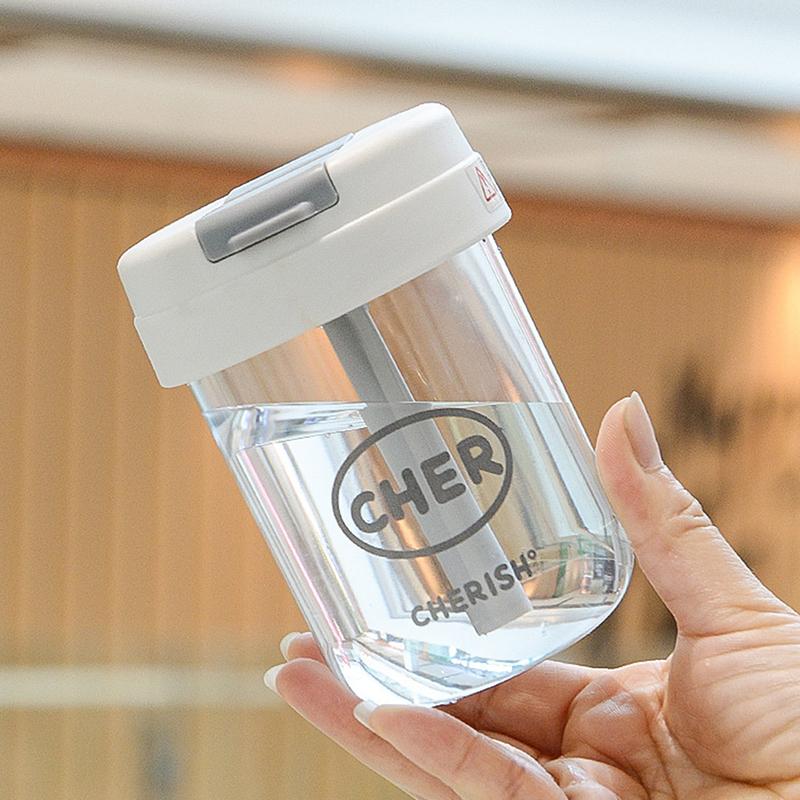 300Ml Mini Straw Water Bottle Anti-Fall Cute Coffee Tea Cup Drinkware Outdoor Portable Sport Water Bottle Cup