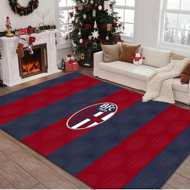 1PC rug Bologna Crest Design Carpet, Chair Rug,Area Rug for Office Bedroom living rooms bedroom, Doormat decor Christmas fan gifts