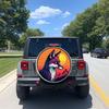 Dazzling Artistic Fox Sunset Landscape Tire Cover - And Trendy Palm Tree Pattern Spare Tire Cover, Made From High-Strength Poly