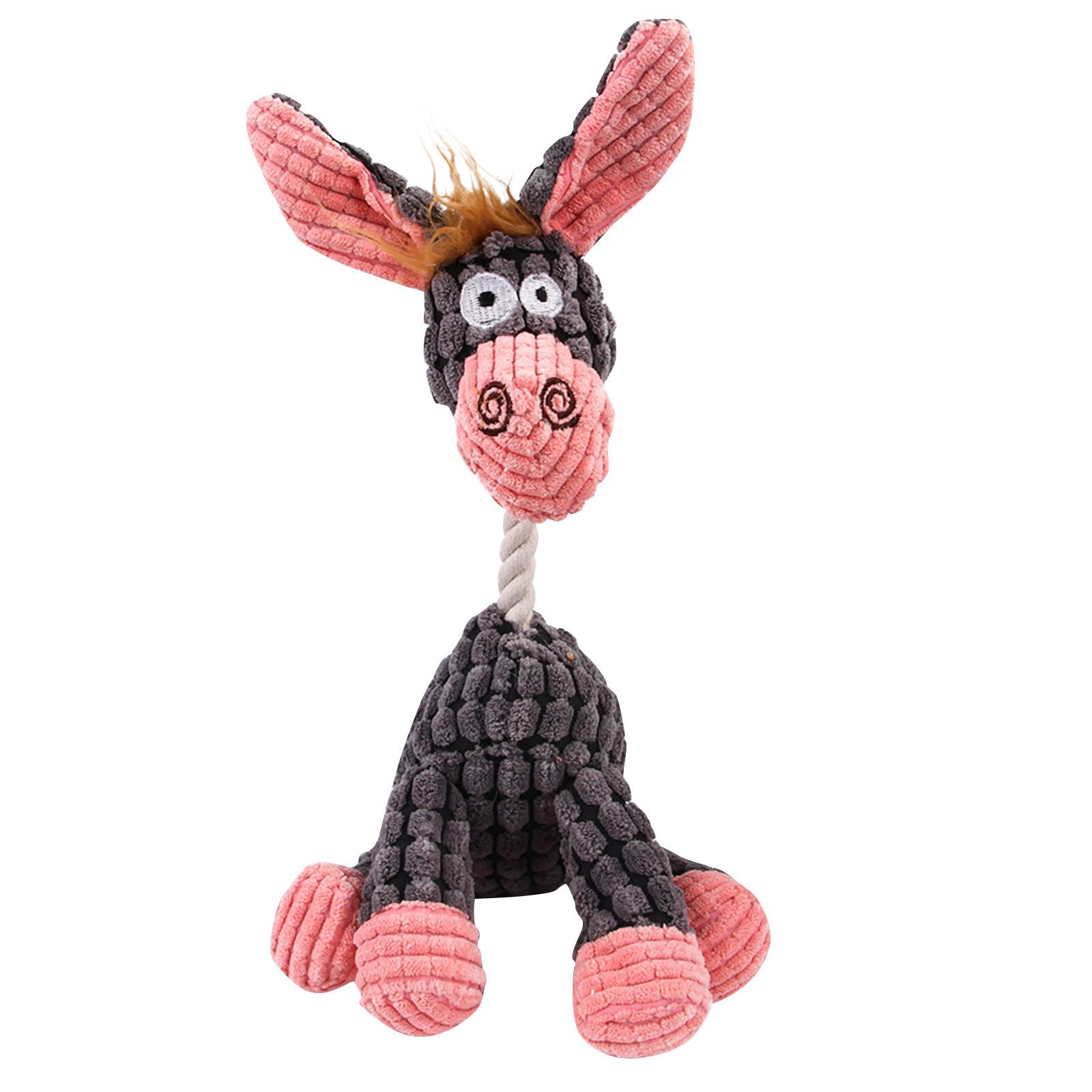 

Подходит для домашних собак, жевающих зубы, в форме осла, плюшевые вокальные игрушки для домашних животных