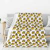 Custom Ultra-Soft Fleece Yellow Colorful Rubber Duck Pattern Throw Blanket Warm Flannel Blankets for Bed Home Couch Quilt