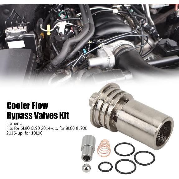 STL010 Cooling System Upgrade Kit, Cooler Flow Bypass Valve Kit for 6L80 6L90 2014‑up 8L80 8L90E 2016‑up 10L90
