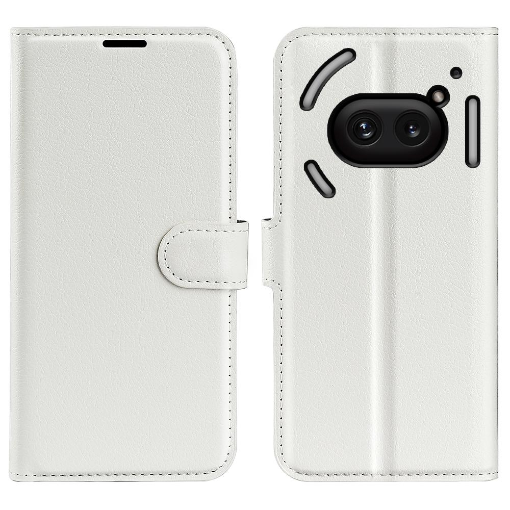 For Nothing Phone (2a) Plus/Phone (2a) Case Litchi Texture Leather Folio Stand Card Holder Phone Cover