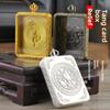 Wodoodporne Tybetańskie Pudełko Thangka Wisiorek Gau Okrągły Mini Dorje Osiem Pomyślnych Symboli Sześć Sylab