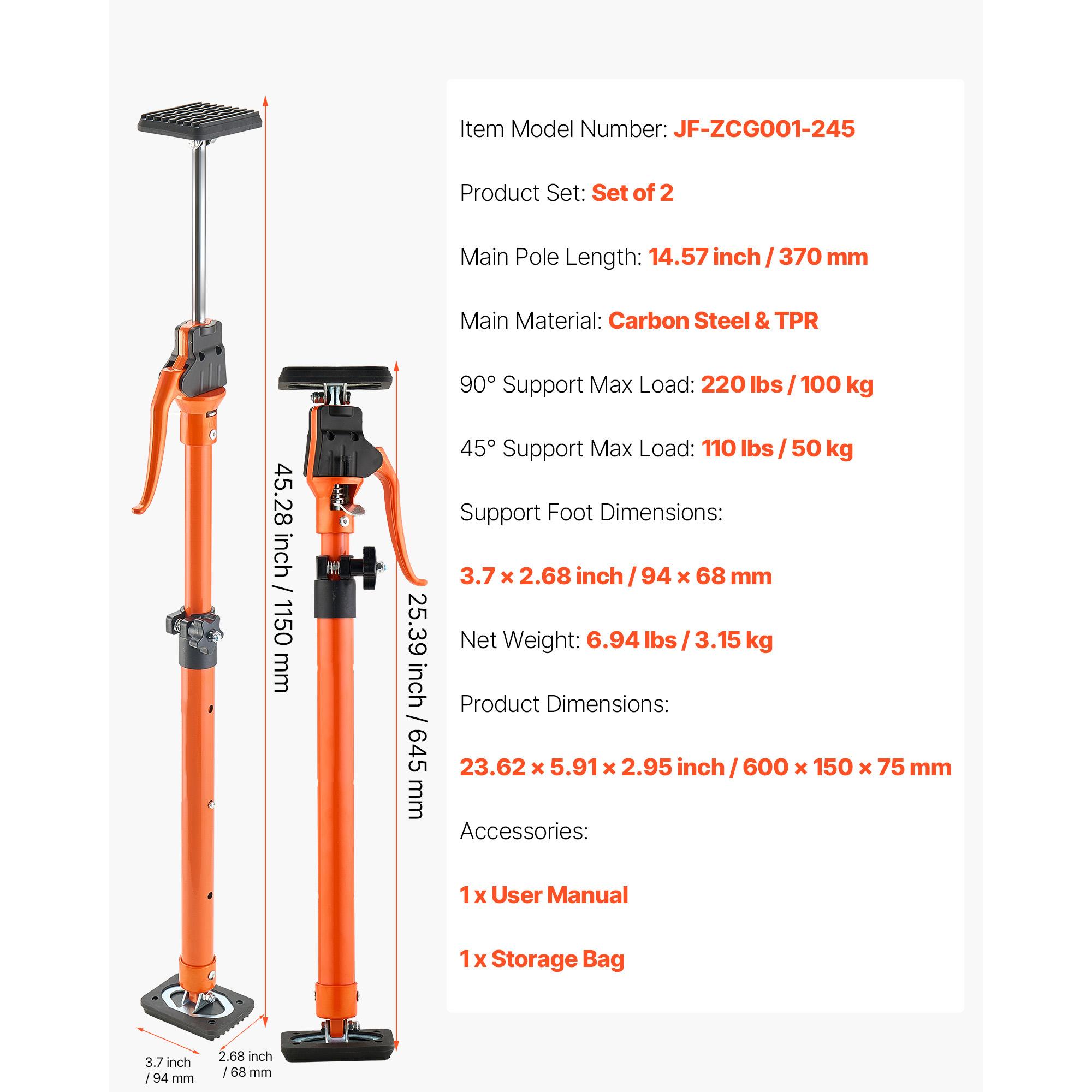 SucceBuy 2-Pack 220lbs Cabinet Jack Support