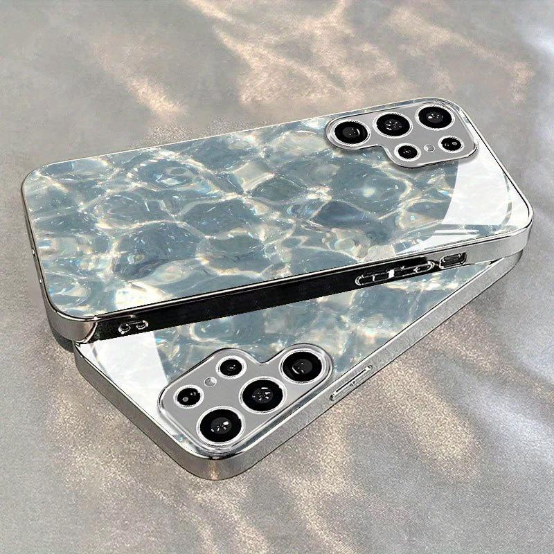 Easy Transparent Water Splash Pattern Phone Case for Samsung Galaxy S26 S25 S24 S23 S22 S21 and Other Models