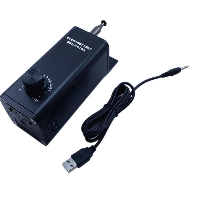 Rechargeable Electric Grill Motor Replacement 3-12V Adjustable Speed Barbecue Grill Oven Motor Rotisserie Grill Motor