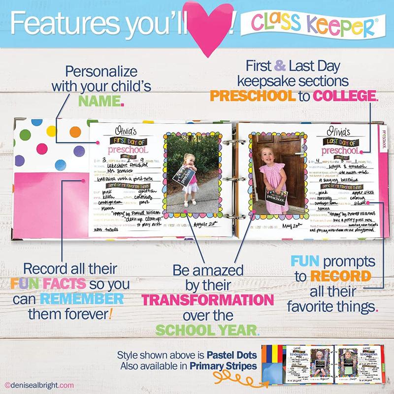 Easiest School Days Memory Album Class Keeper Scrapbook Reusable Photo Prop School Picture Photo Album Childhood Memory Book